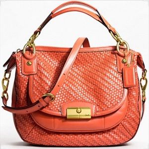 Coach Kristin Woven leather purse bag satchel